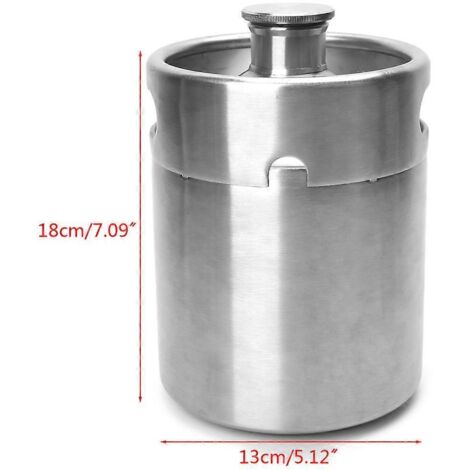 Mini-fût de brassage maison en acier inoxydable de 2 L, outil de bar idéal pour le brassage amateur (1/5)