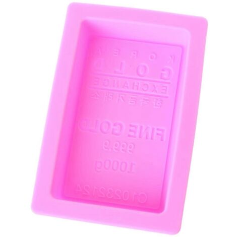 Moule en silicone en forme de brique dorée pour fudge, pudding, crème glacée, chocolat et pâte à modeler (cadeau) (1/5)