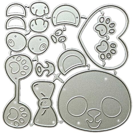Matrices de découpe en métal Ours mignon pour scrapbooking, pochoirs, découpes de cartes, gaufrage, modèles pour albums photo DIY, moules et décorations artisanales (1/4)