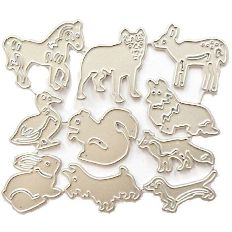 Gabarit de découpe en métal Animaux pour gaufrage de cartes et albums de scrapbooking (1/5)