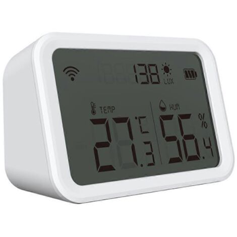Capteur de température et d'humidité Tuya Zigbee 3.0 pour détecteur de luminosité, hygromètre et thermomètre (1/5)
