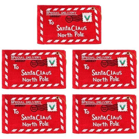 Enveloppes de Noël suspendues en feutrine, décorations pour cartes et cadeaux (1/5)