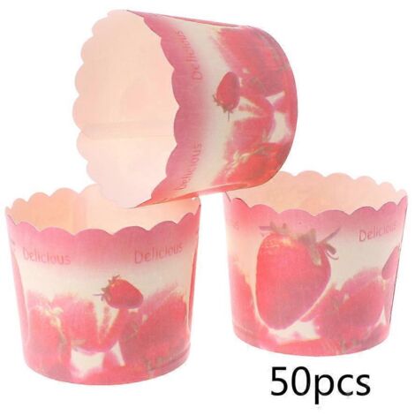 50 caissettes en papier pour gâteaux, cupcakes et muffins, idéales pour les mariages et les fêtes de Noël. (1/5)