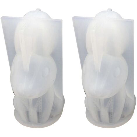 moules en silicone en forme de lapin de Pâques mignon pour bougies parfumées exquises. Moule en plâtre. (1/5)