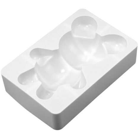 Moule ours 3D en silicone pour moulage époxy, idéal pour la création de gâteaux et chocolats faits main. (1/5)