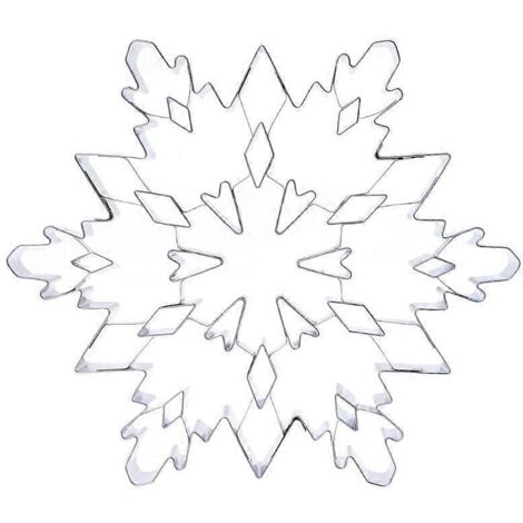 Emporte-pièce 3D en acier inoxydable en forme de flocon de neige pour gâteaux, biscuits et autres gourmandises de Noël. Idéal pour la pâtisserie maison. (1/5)