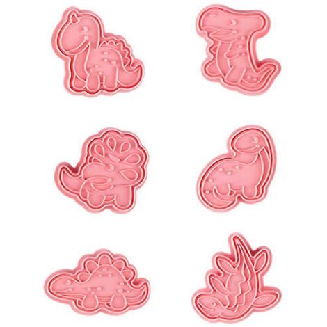 6 moules à gâteaux en forme de dinosaure, motif dessin animé, pour la maison (1/5)