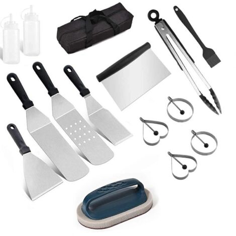 Kit d'accessoires de cuisine et de camping professionnels pour barbecue avec sac de transport (1/5)