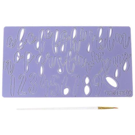 Ensemble de moules à biscuits en acrylique pour emporte-pièces en relief : lettres minuscules et chiffres. (1/5)