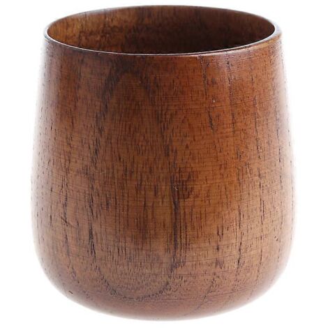 Tasse en bois rustique faite à la main en bois naturel, mug à café, bière, jus, thé au lait (1/5)