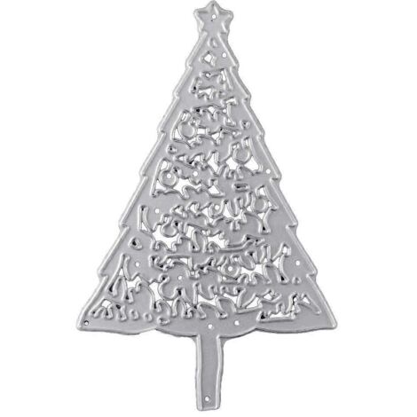 Matrices de découpe en métal pour sapin de Noël, pochoir, scrapbooking, cartes en papier, moules à gaufrage, décoration (1/5)