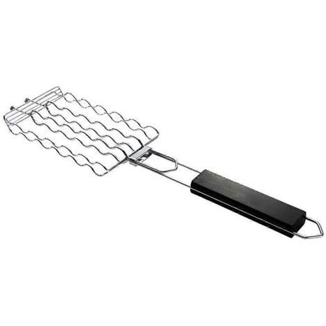 Grille en acier inoxydable pour barbecue, accessoire de grillade, support pour hot-dogs et légumes (1/5)