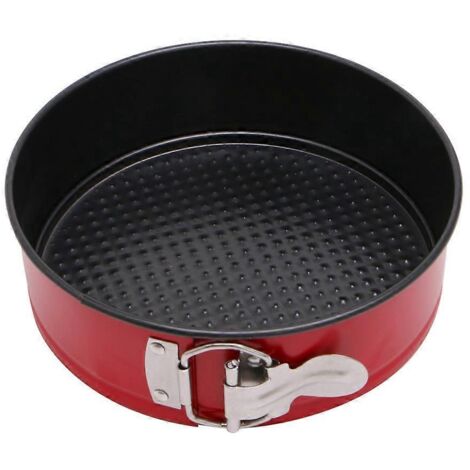 Moule à gâteau rond antiadhésif et étanche de 18 cm (7 pouces) avec fond gaufré amovible. (1/5)