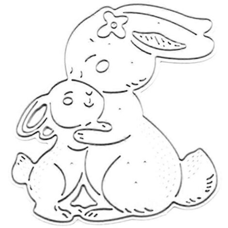 Matrices de découpe en métal en forme de lapin pour la création de décorations, le scrapbooking et le gaufrage. (1/5)