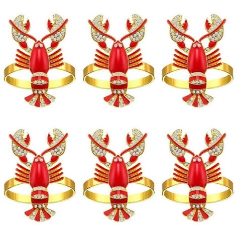 Lot de 6 ronds de serviette pour la Saint-Valentin, décoration de table pour dîners et mariages (1/5)