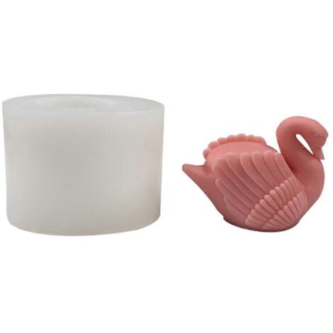 Moule à bougie cygne 3D en silicone, mignon, pour la fabrication de bougies DIY. (1/5)