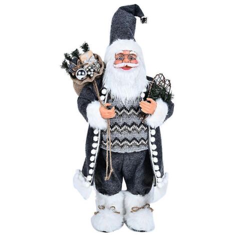 Figurines décoratives de table gris clair uniques pour les fêtes, ornements de figurines habillées (1/5)