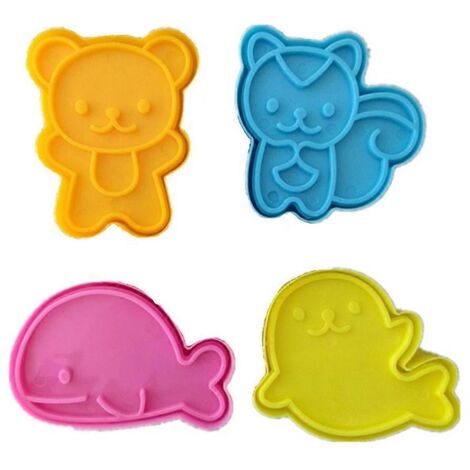 Emporte-pièces pour sandwichs et croûtes de pain, motif ours, baleine et phoque, pour enfants (1/5)