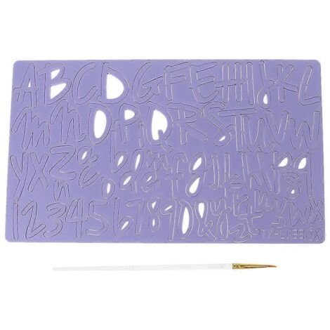Outil à gâteau en acrylique, chiffres et lettres en relief, moule, emporte-pièce, tampon, outils de décoration de gâteaux en fondant (1/5)