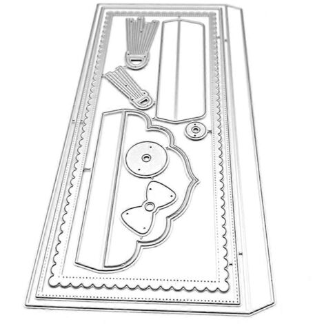 Pochoir à gaufrer pour enveloppes DIY, en acier au carbone, moule pour album et cartes DIY (1/5)