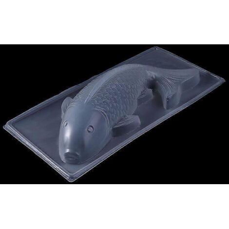 Moule à gâteau en plastique transparent en forme de carpe koï 3D à faire soi-même, pour chocolat, gelée et autres créations.