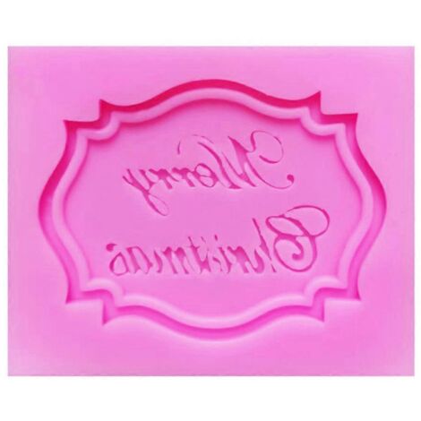 Moule à chocolat en silicone, moule à fondant, moule à bonbons, formes de lettres « Joyeux Noël » (1/5)