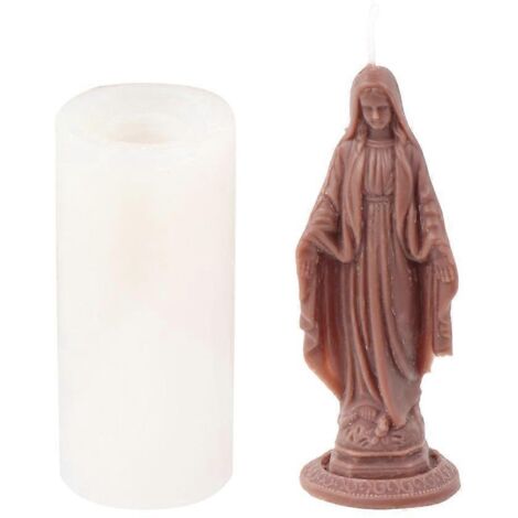Statue de la Vierge Marie, savon d'aromathérapie, moule en résine époxy pour la fabrication de savons et d'objets artisanaux. (1/5)