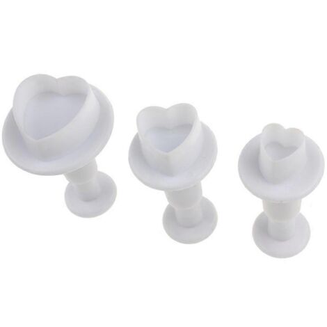 Moule à ventouse en forme de cœur pour fondant, emporte-pièce, décoration de gâteaux, pâte à biscuits, outils pour la décoration de gâteaux et de biscuits, art du sucre (1/5)