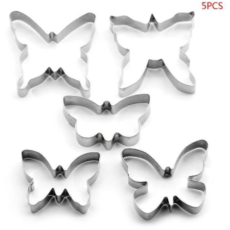 Ensemble de 5 emporte-pièces exquis en forme de papillon, faciles à utiliser et résistants. (1/5)