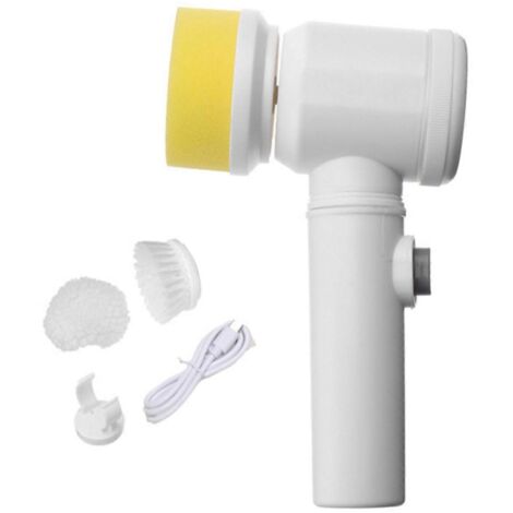 Brosse de nettoyage de salle de bain sans fil et portable, rechargeable par USB (1/5)