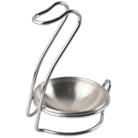 Repose-cuillère élégant en acier inoxydable Swan, support de siège, étagère de rangement, Cookw (1/5)