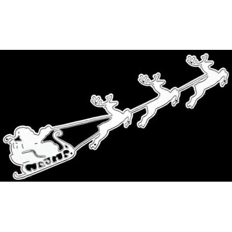 Matrices de découpe pour luge de Noël avec cerfs, matrices de gaufrage délicates et pochoirs (1/5)