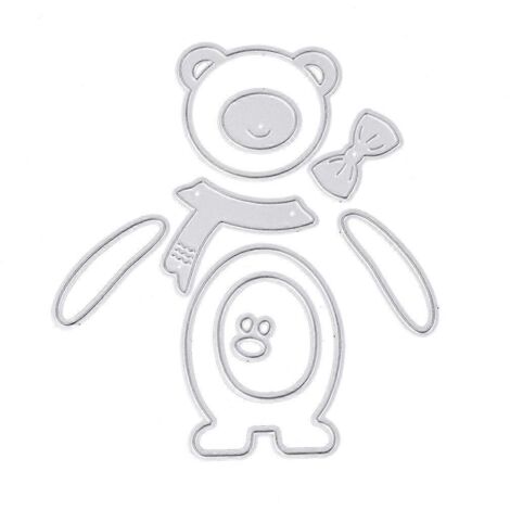 Pochoirs de découpe ours pour scrapbooking, album, gaufrage, bricolage, Noël (1/5)