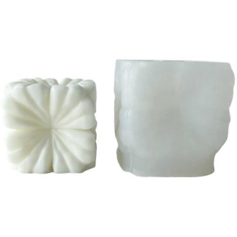 Moule à bougie géométrique cubique en silicone, outil de fabrication de bougies d'aromathérapie, moule à gâteau (1/5)