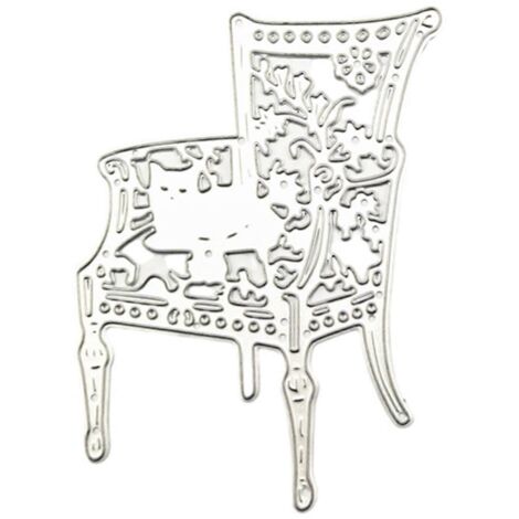 Pochoir rétro pour chaise longue pour chat, motif fleur en dentelle, matrices de découpe en métal, outil de gaufrage pour scrapbooking et cartes en papier. (1/5)
