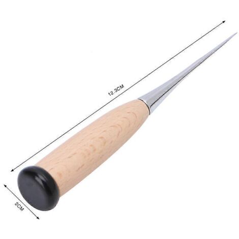 Outil de maroquinerie, poinçon, manche en bois, pour la couture et le poinçonnage (1/5)