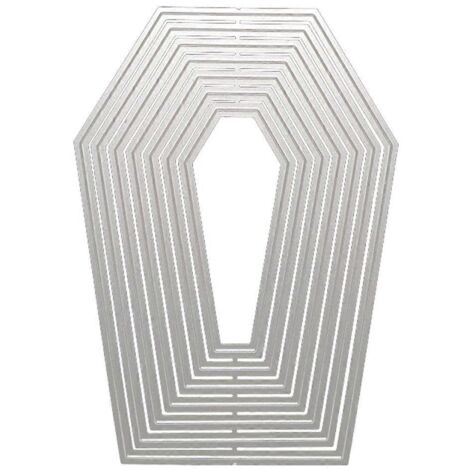 Pochoirs de découpe géométriques en métal pour scrapbooking, cartes et loisirs créatifs - Moule à gaufrage (1/5)