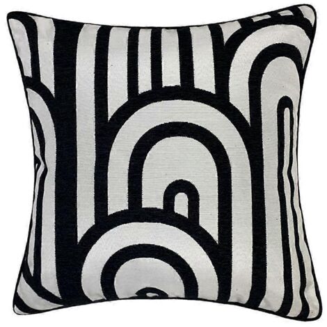 Housse de coussin carrée décorative au style géométrique moderne, idéale pour le lit, le canapé, la chambre, le salon ou le bureau. (1/5)
