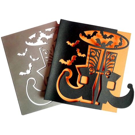 Bottes chauve-souris d'Halloween - Matrices de découpe pour loisirs créatifs - Enfants (filles et garçons) (1/5)