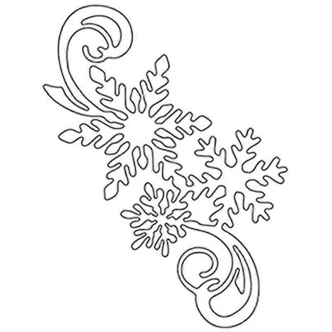 Matrices de découpe en métal Flocons de neige de Noël pour bordures, pochoirs et scrapbooking DIY (1/5)