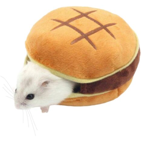 Niche chaude pour hamster en forme de hamburger, accessoires pour cage de petits animaux (1/5)