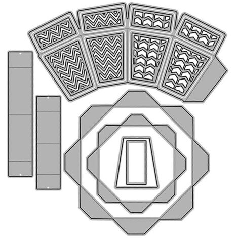 Matrices de découpe en acier au carbone, faites à la main, pour décorer des boîtes en carton et réaliser des albums de scrapbooking. (1/5)