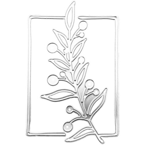 Matrices de découpe en métal, motifs d'arbres et de plantes, pochoirs en acier au carbone pour la création de cartes personnalisées (1/5)