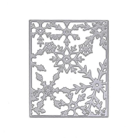 Matrices de découpe pour cadre flocon de neige à faire soi-même, pochoirs, moules pour scrapbooking, papier à gaufrer (1/5)
