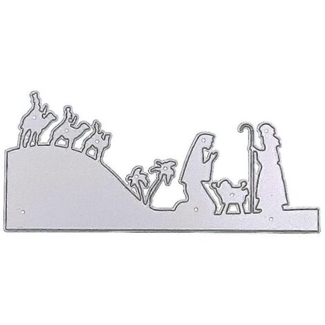 Pochoir en métal Jésus pour scrapbooking, cartes et décoration en relief (1/5)
