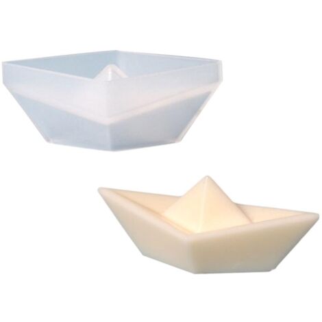 Moule à bougie en résine, moule de coulée, moule en silicone 3D à faire soi-même, moule à bougie en forme de bateau (1/5)