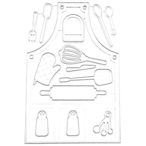 Gabarits de découpe en relief pour ustensiles de cuisine, pour album de scrapbooking DIY (1/5)
