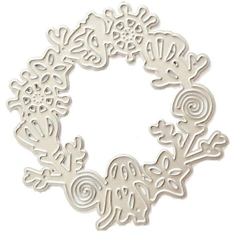 Gabarit de découpe en métal pour couronne, idéal pour la création de cartes, le scrapbooking et le bricolage. (1/5)