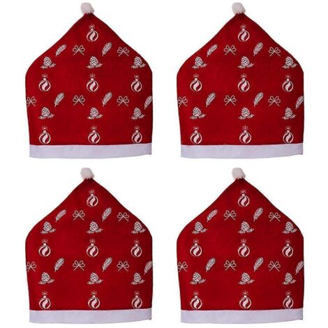 Lot de 4 housses de chaise élastiques et lavables pour protéger le dossier. (1/5)
