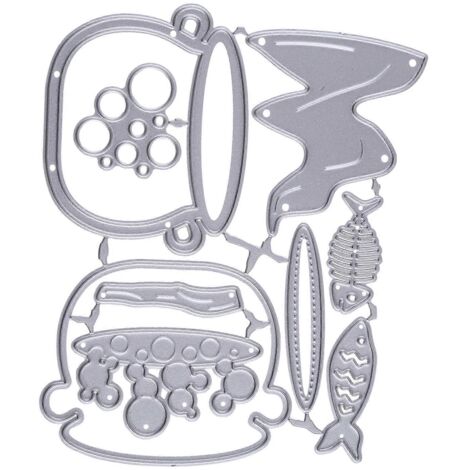 Pochoirs de découpe en métal « Chaudron d'Halloween » pour scrapbooking, gaufrage décoratif et décoration de cartes en papier. (1/5)